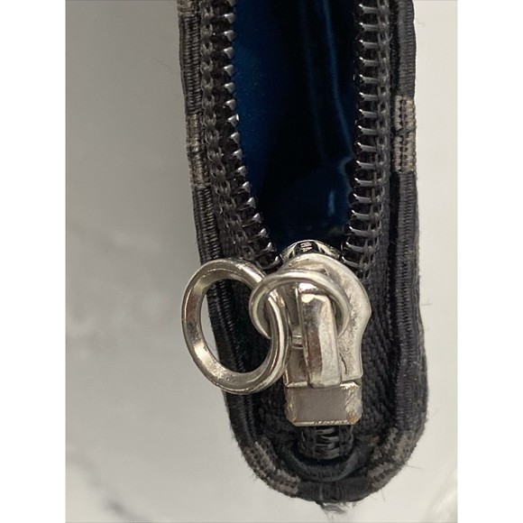 Coach Art Op Black & White Signature C Logo Leather Trim Wristlet Wallet - Picture 15 of 16